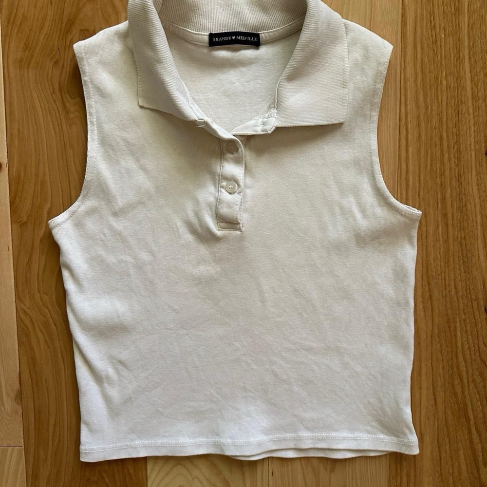 Brandy Melville cream collared tank
